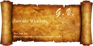 Geréb Vivien névjegykártya